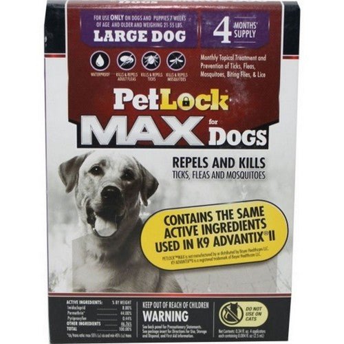 Petlock Max Flea & Tick Control for Dogs